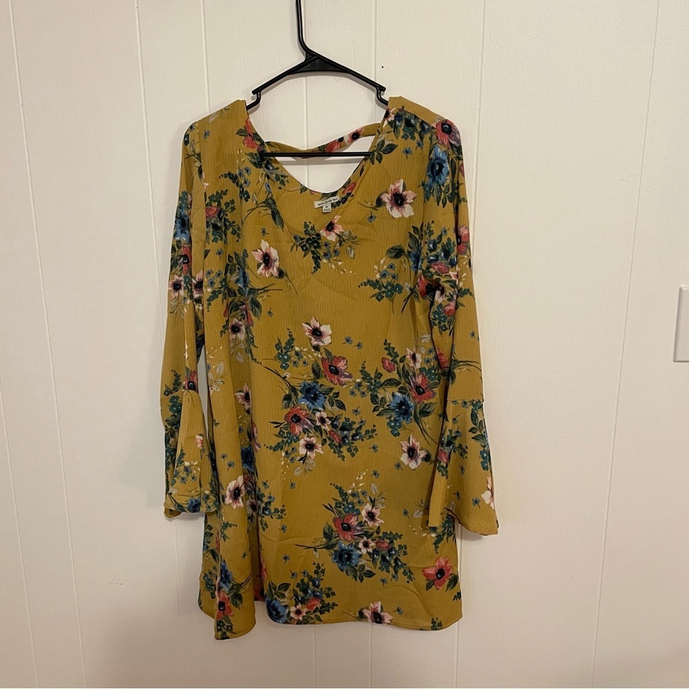 Mustard floral shirt
